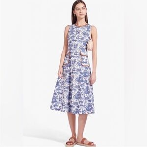 Staud Bait Dress in Blue Toile, size 8